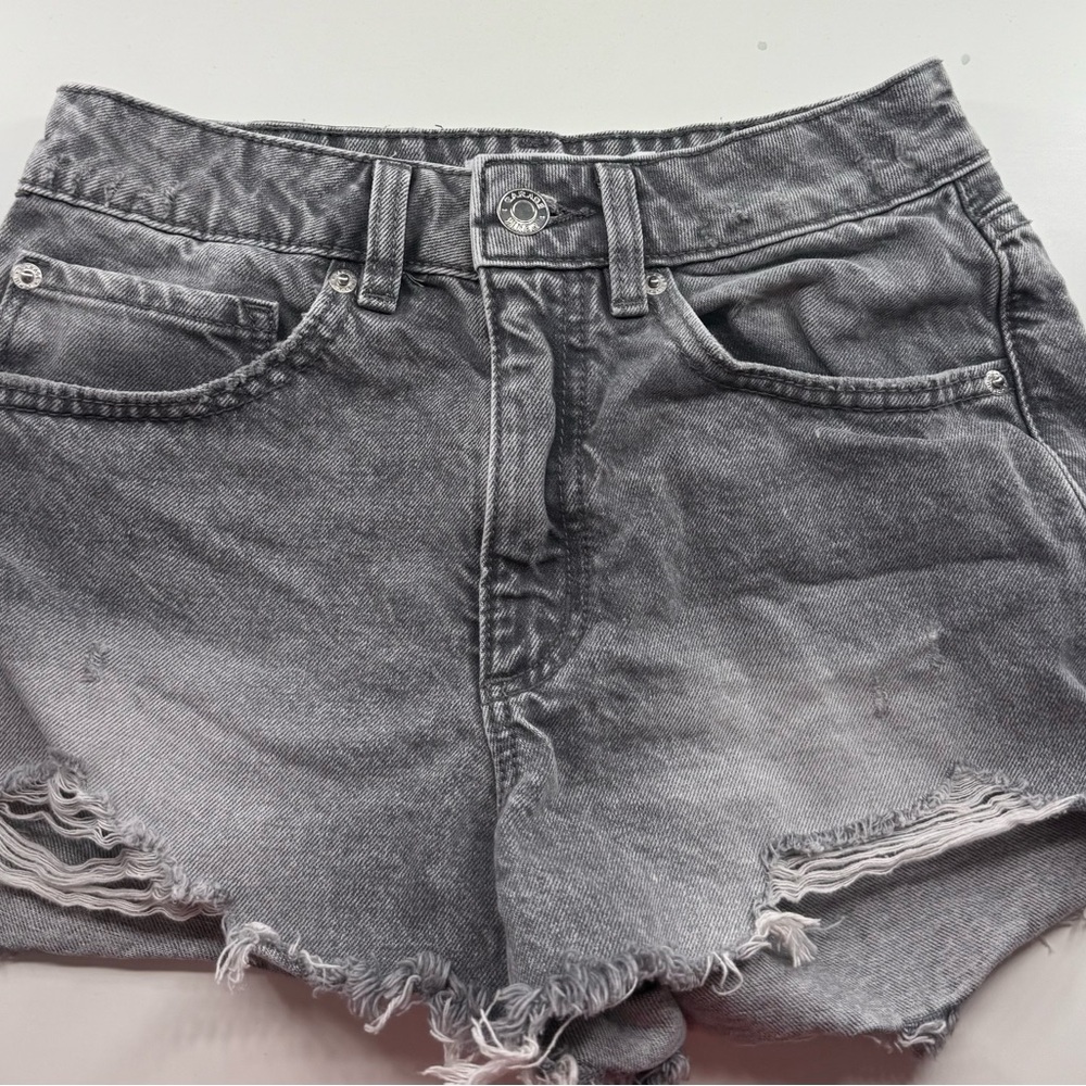 Garage Gray Jean High-Waisted Shorts